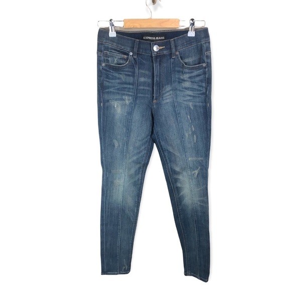 EXPRESS High Rise Ankle Legging Jeans 4 - Picture 1 of 3